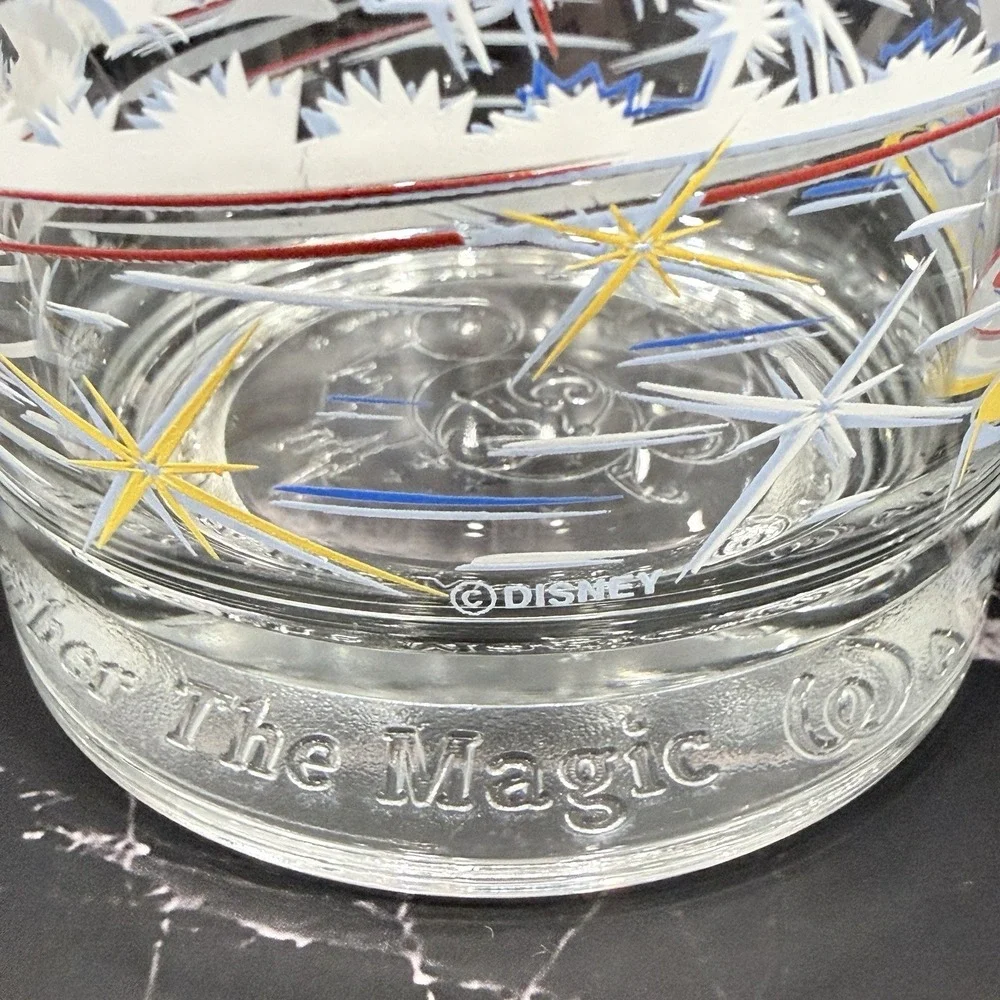 Disney World 25th Anniversary‎ Mickey Glass Epcot Remember The Magic Cup